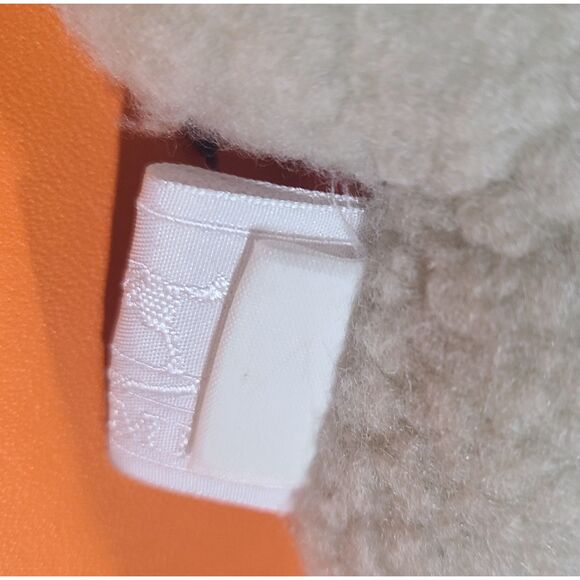 Hermes (Authentic) Plush Wool Fleece Stuffed Baby Teddy Bear Toy w/ Ribbon VTG - Picture 8 of 8